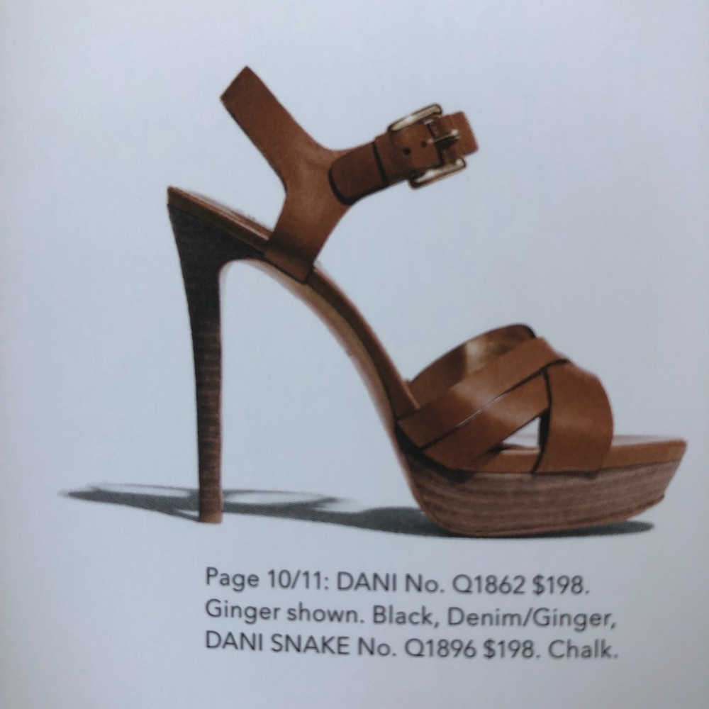 COACH Dani Veg Leather Ginger Shoe. Size 5.5